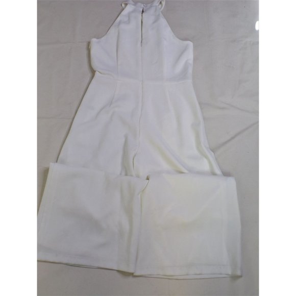 SOLD JULIA JORDAN Halter Wide Leg Jumpsuit Romper Sleeveless Ivory 10 NEW - Picture 8 of 10